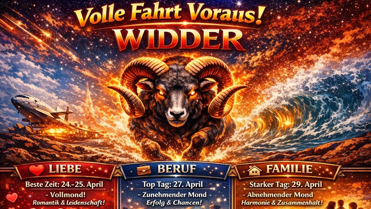 WIDDER ♈ APRIL 2026 ✨ VOLLE FAHRT VORAUS ✨🚢🚢🚢🚢✨#widder #tarot #kartenlegen #horoskop ✨