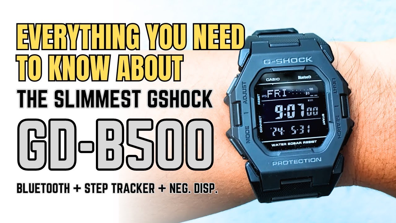 Casio G-Shock GDB500 Review: Everything you need to know, pros and cons, step tracker gshock GD-B500