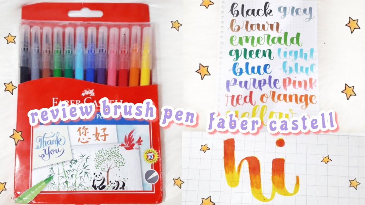 honest review Faber-Castell Calligraphy Brush Pen🍭 | indonesia🇮🇩