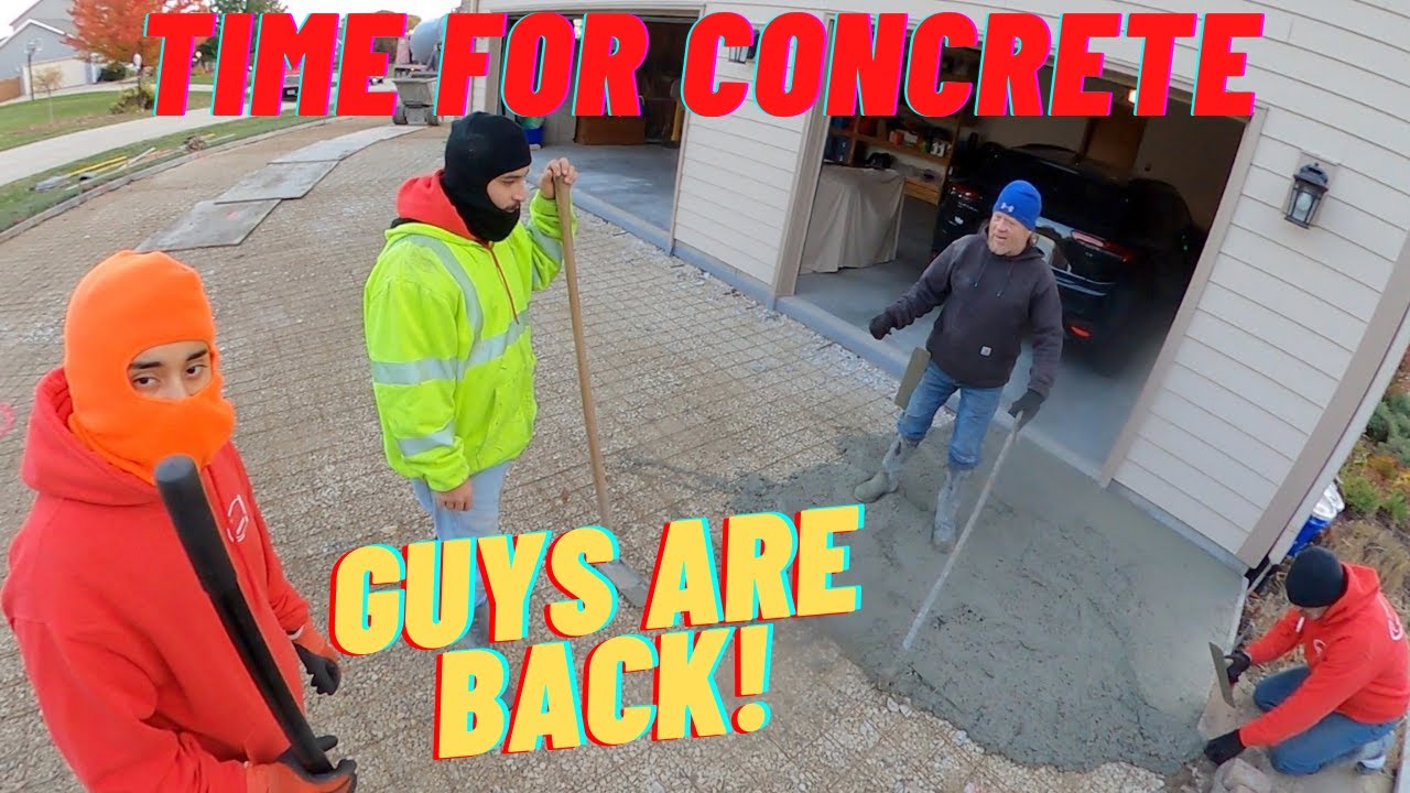 Finally some concrete and the guys are back!
