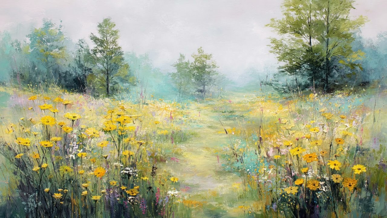 No Sound TV Screensaver | Wildflower Meadow TV Art | Turn any TV Into a Frame TV