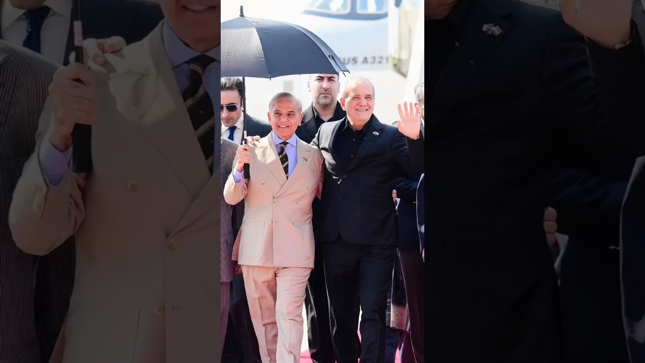 Iran President Masoud Pezeshkian Pakistan Arrival | PM Shehbaz & President Zardari Welcome Pak-Iran