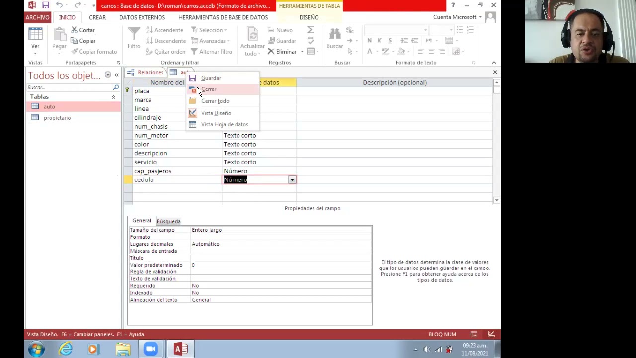 tablas Access