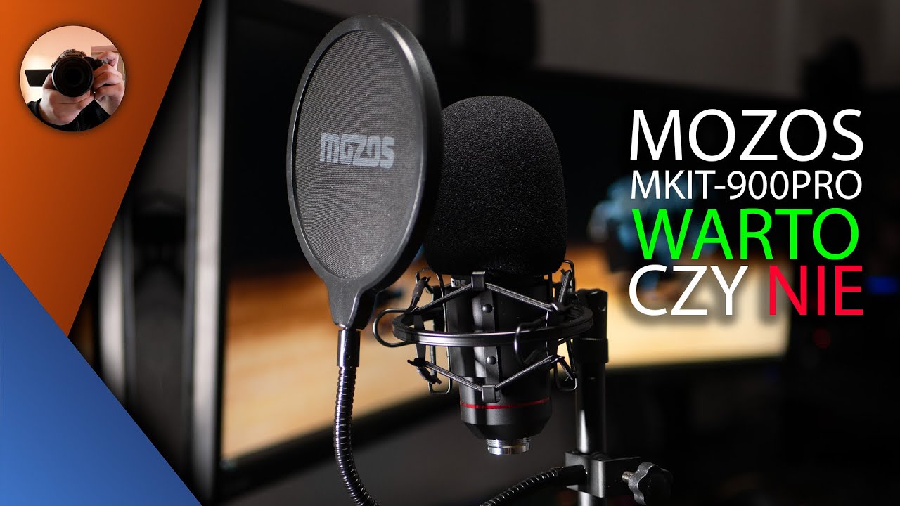 MOZOS MKIT-900PRO 🎤 RECENZJA - MIKROFON DLA STREAMERA YOUTUBERA - TANI MIKROFON USB