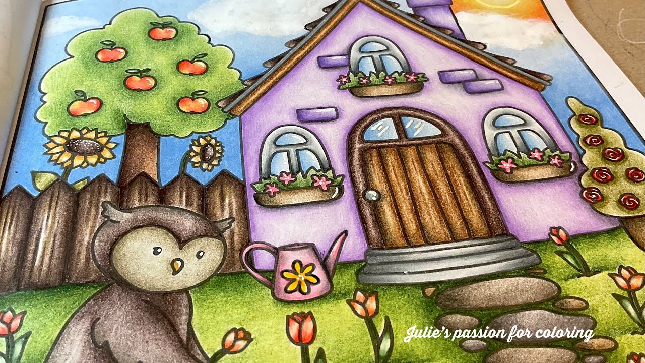 💜 Cozy cuties by Amelia Green ✏️ prismacolor pencils 🍀 easy coloring tutorial