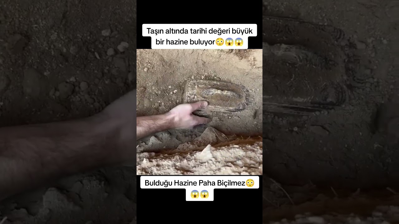 Dini sembollerin bulunduğu taşın altında tarihi değeri b&uuml;y&uuml;k bir hazine buldu #hazine #snake