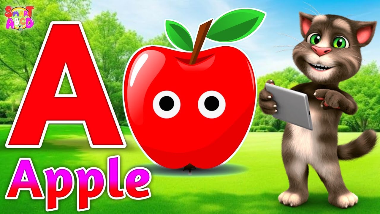 Phonics Song 2 with TWO Words in 3D - A For Apple🍎🍏- ABC Alphabet Songs with Sounds for Children's