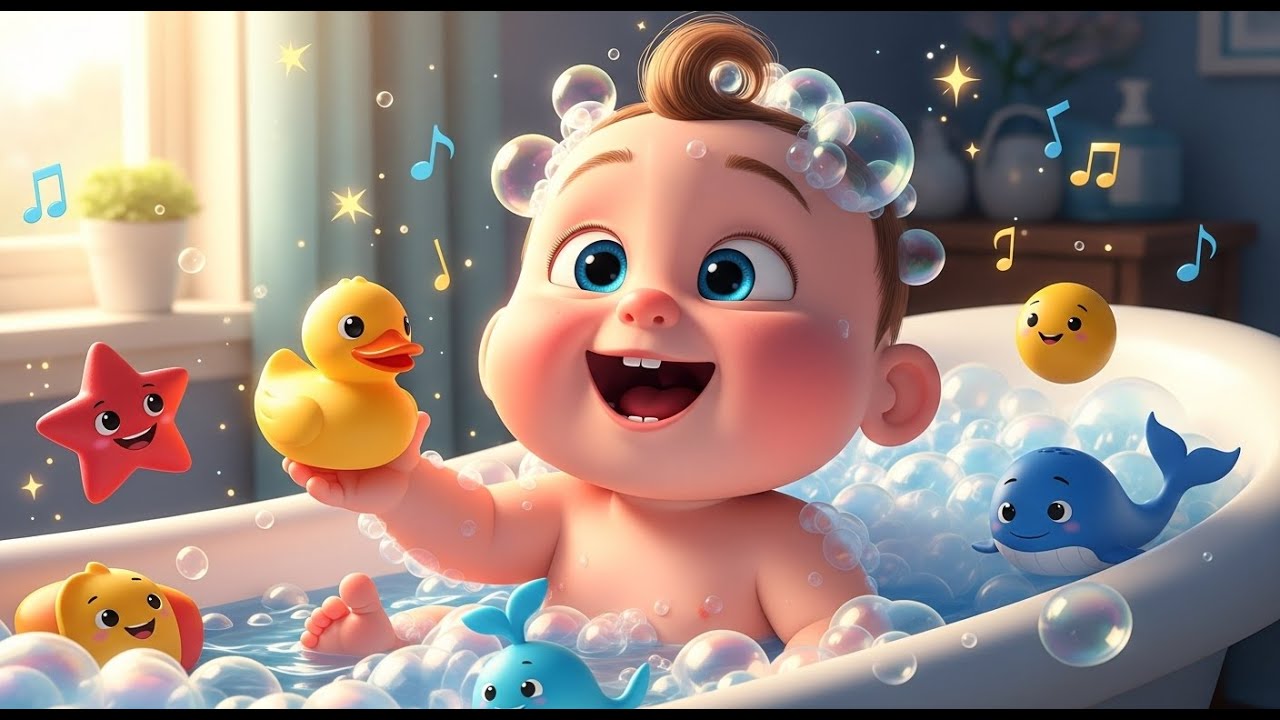 Bath Time Song 🛁🫧 | Fun Washing & Clean Up Song for Babies and Toddlers