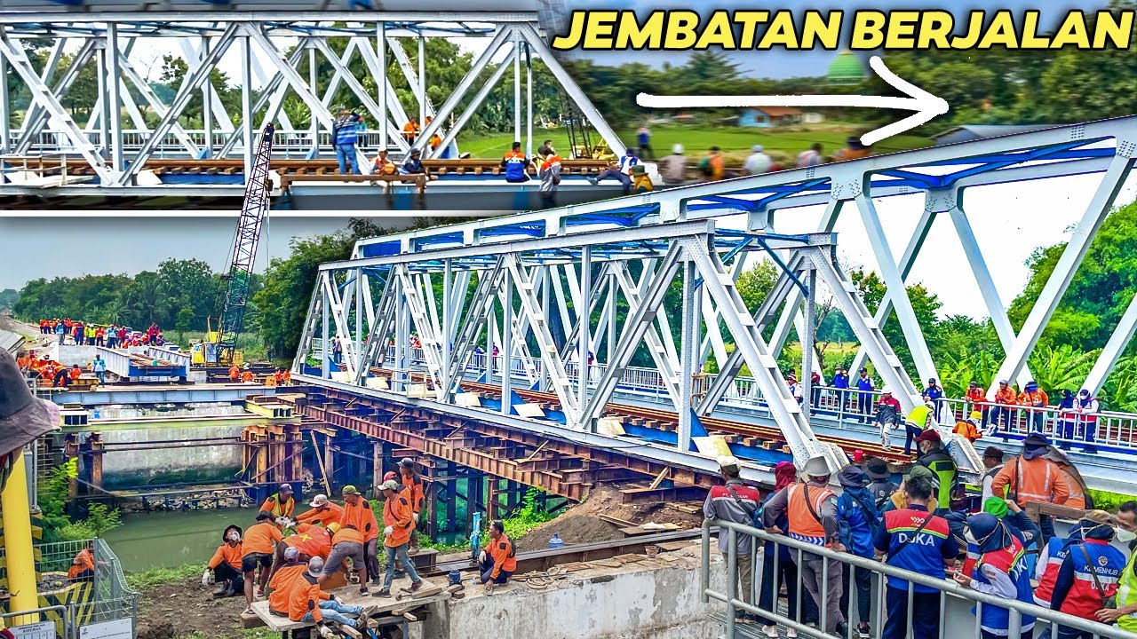 CARA MEMINDAHKAN JEMBATAN BESAR! TERNYATA BISA DIGESER DAN BERJALAN! Switch Over Jembatan Bayeman