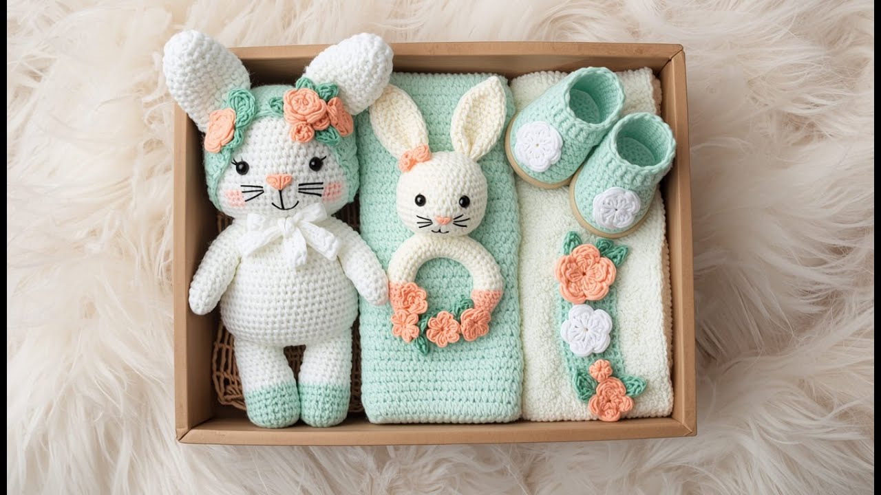 Los set de regalo amigurumi para bebe más lindos del mundo (comparte)  #crochet #amigurumi