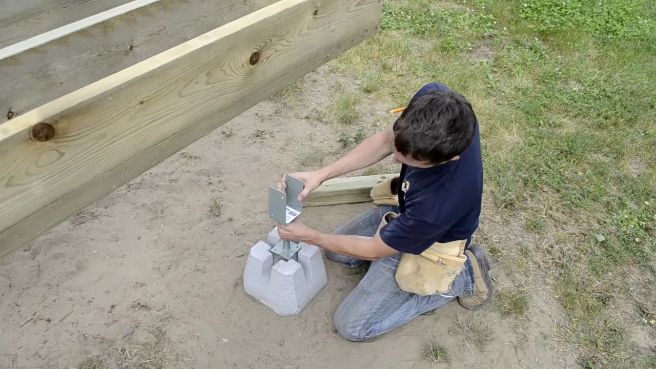 Installation d'un support de patio ajustable Pylex