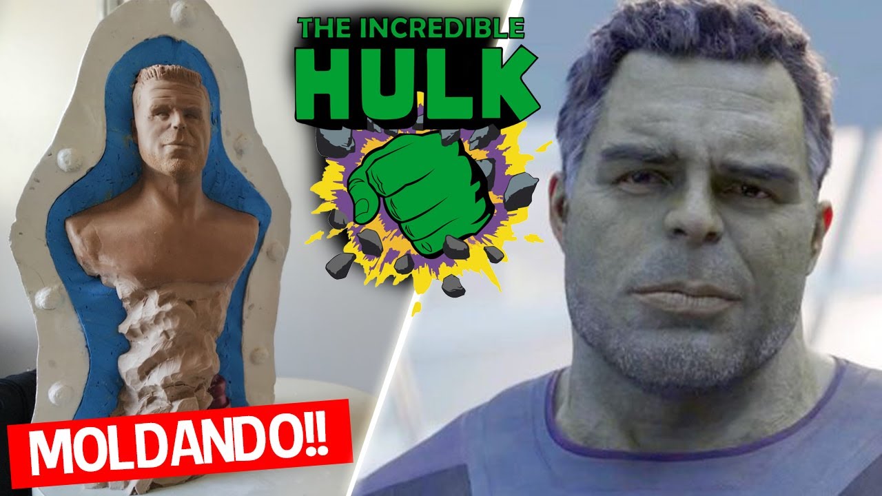 Molde de Silicone Bi Partido Busto do Incrível Hulk  *Passo a Passo*