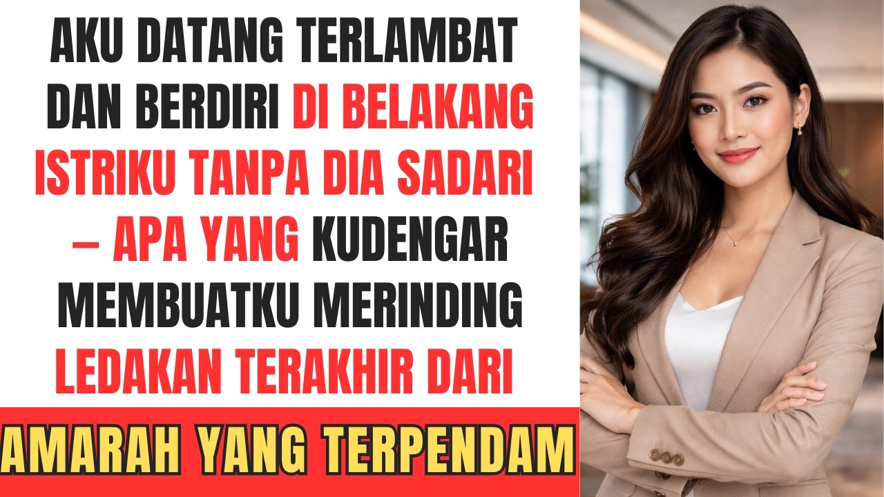Aku datang terlambat dan berdiri di belakang istriku tanpa dia sadari — apa yang kudengar membuatku