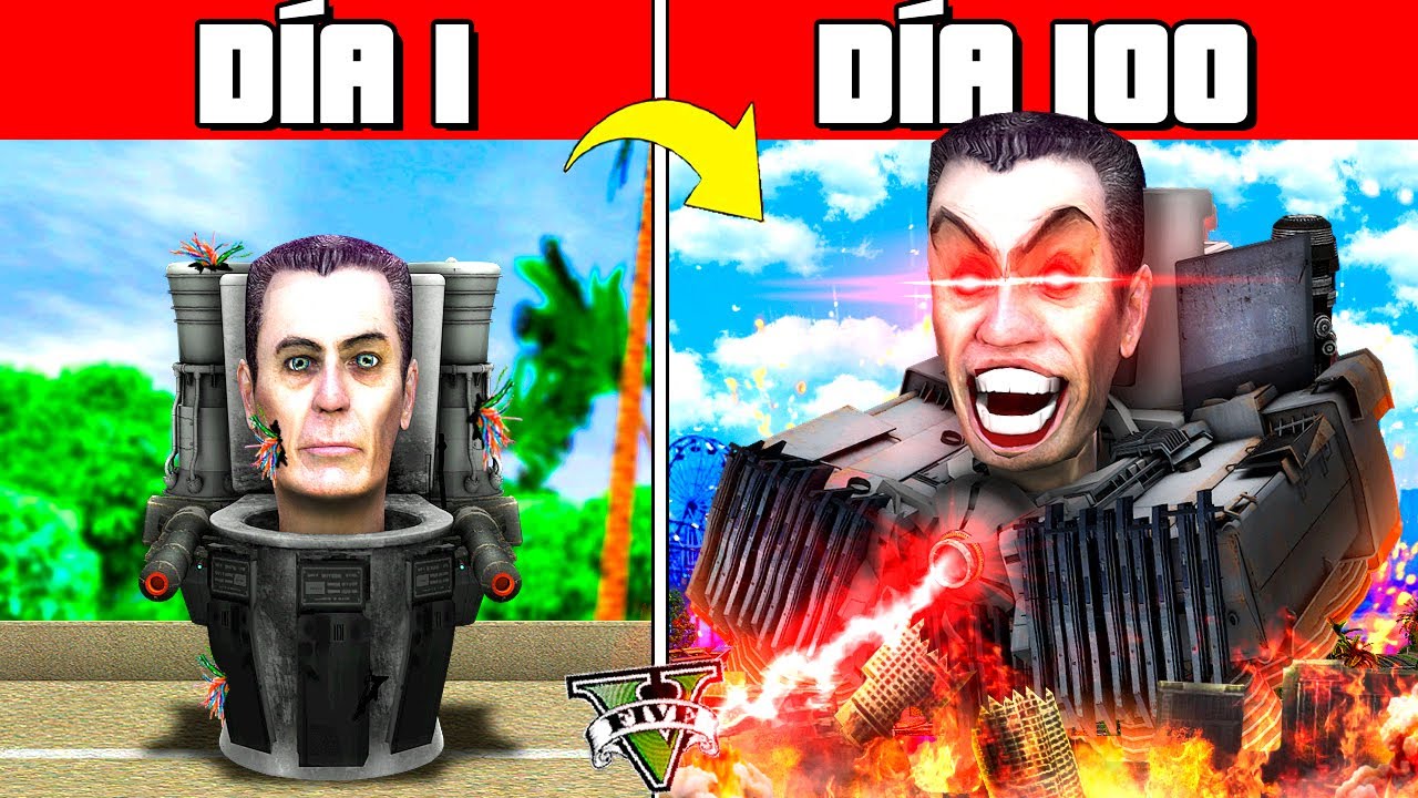 SOBREVIVÍ 100 DÍAS como TITAN GMAN en GTA 5!! (Skibidi Toilet mod)
