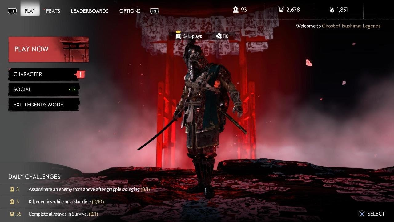 Описание режима &laquo;Легенды&raquo; в Ghost of Tsushima