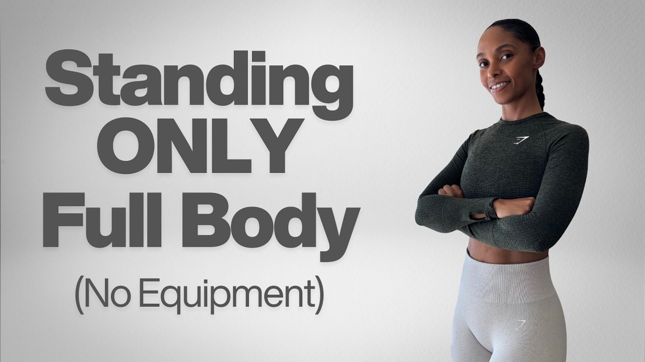 20 minute Full Body ALL STANDING Workout to Build Muscle & Strength | NO EQUIPMENT!