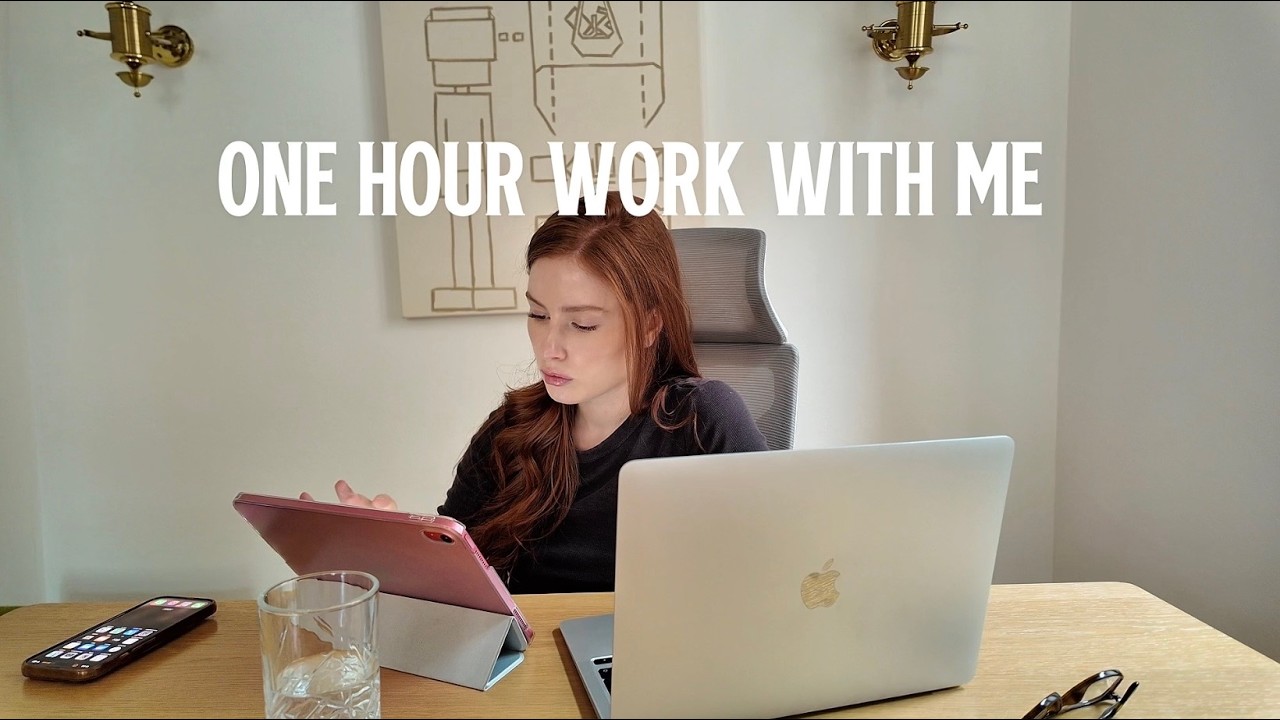 1 Hour Work With Me | Deep Focus & Calm Productivity Session