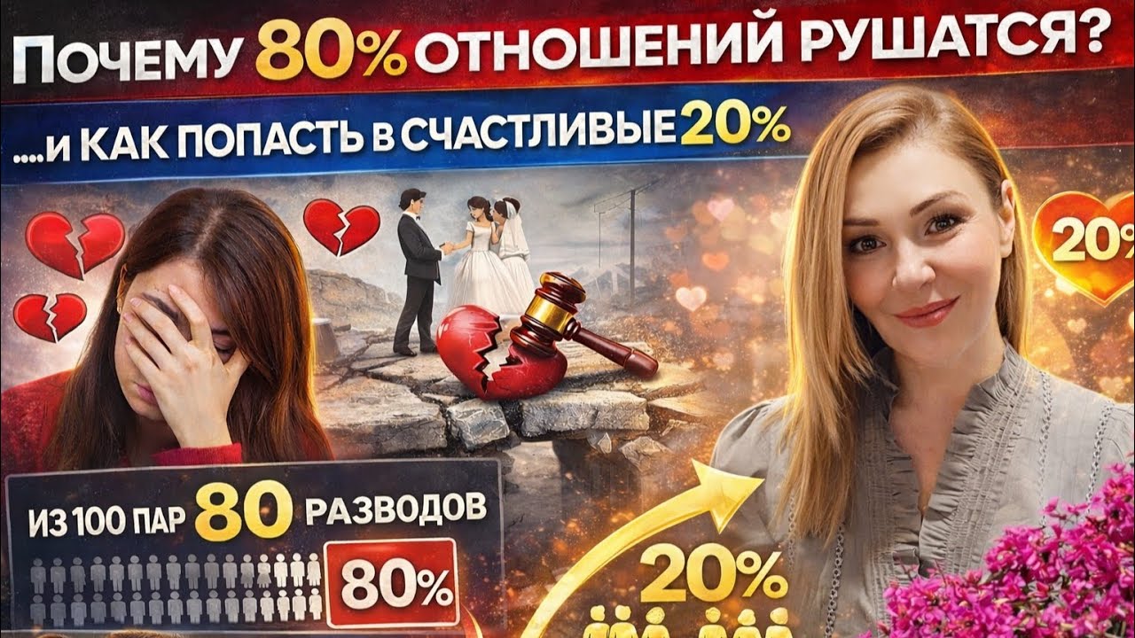 Почему 80% отношений рушатся и что отличает тех самых 20% счастливых