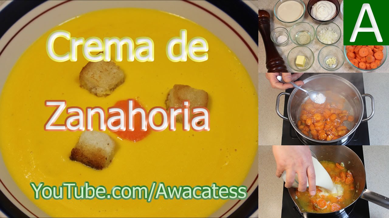 Crema de Zanahoria con leche evaporada. Recetas Mexicanas faciles y economicas