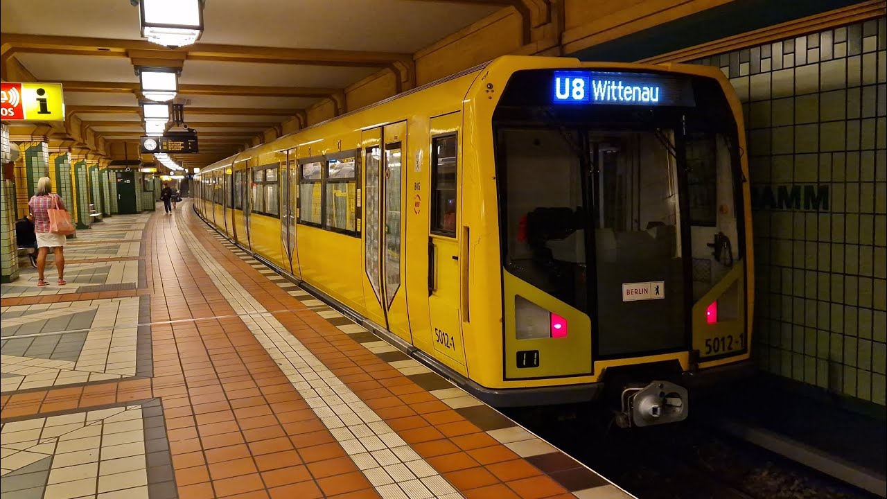 Mitfahrt in der U8 von Leinestraße bis Wittenau im H97 5012-1