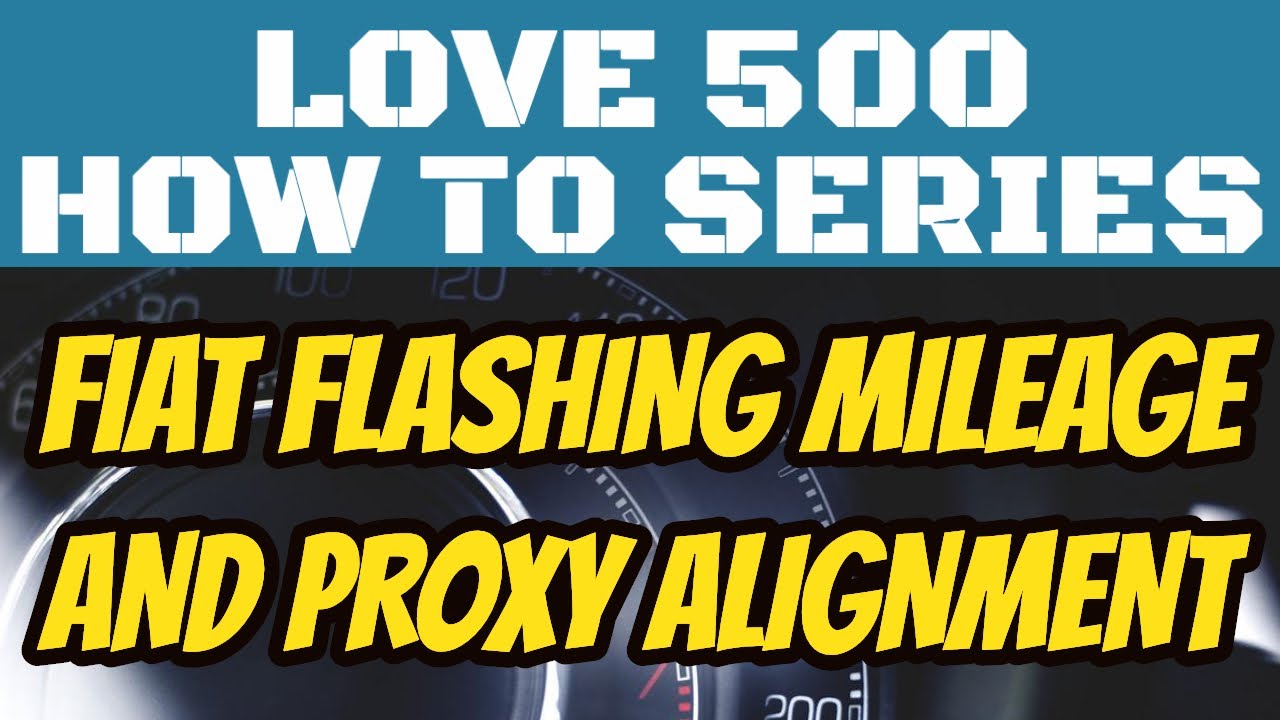 Fiat 500 Flashing Mileage & Proxy Alignment - Blue & Me Not Working? #blueandme #fiat500 #abarth
