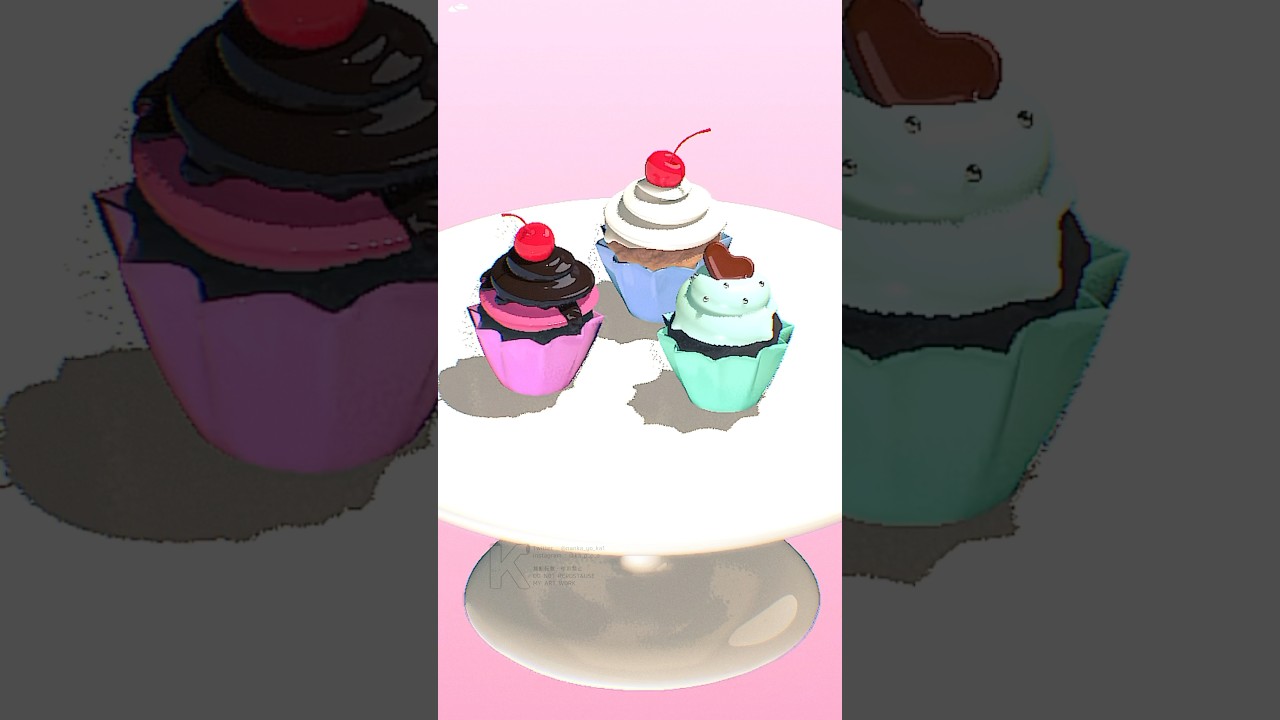 【メイキング】カップケーキ🧁　#nomadsculpt #3dmodeling #timelapse #cupcake #shorts