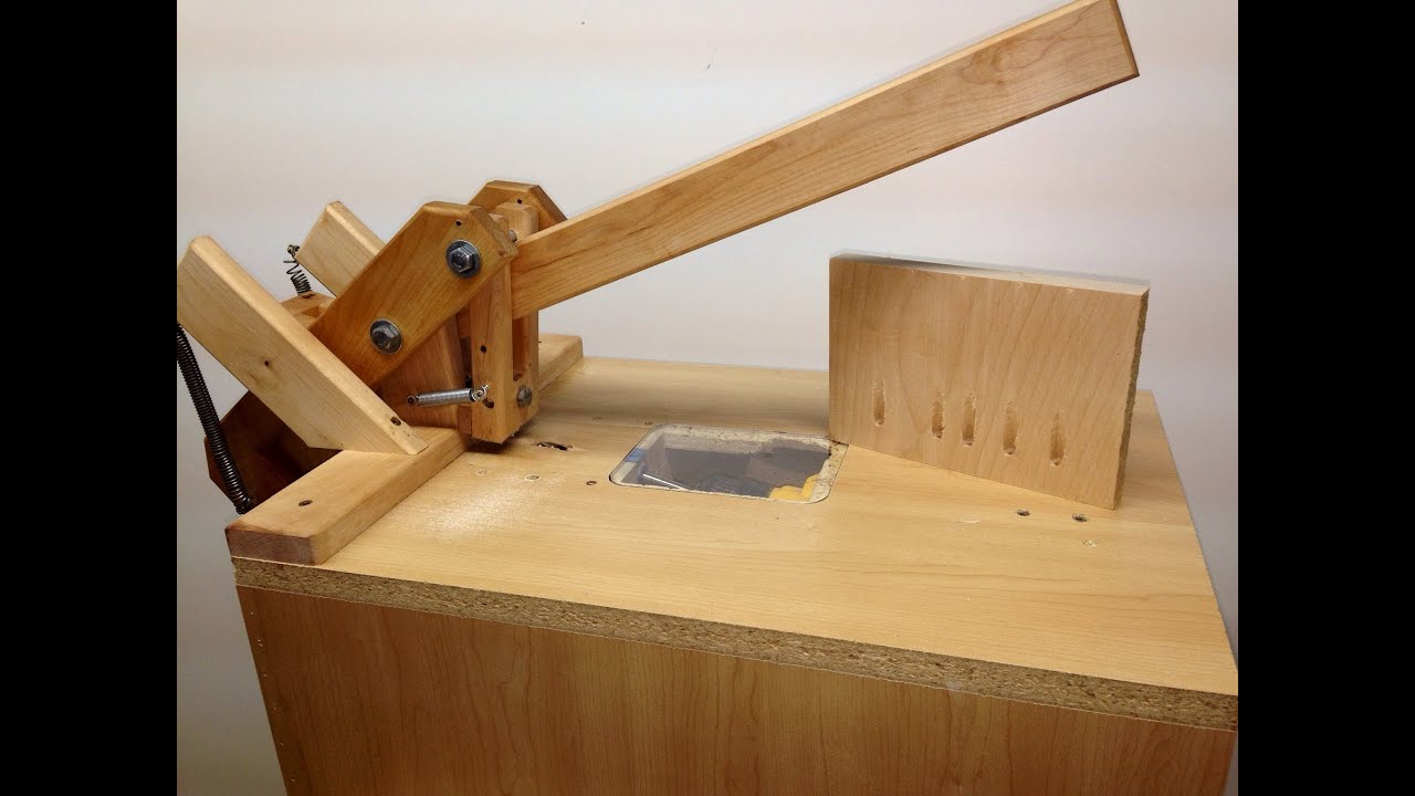 #5. Homemade Foreman style Pocket Hole Machine. Adjusting heights
