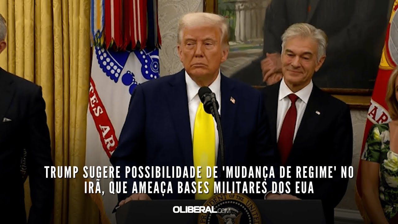 Trump sugere possibilidade de 'mudan&ccedil;a de regime' no Ir&atilde;, que amea&ccedil;a bases militares dos EUA