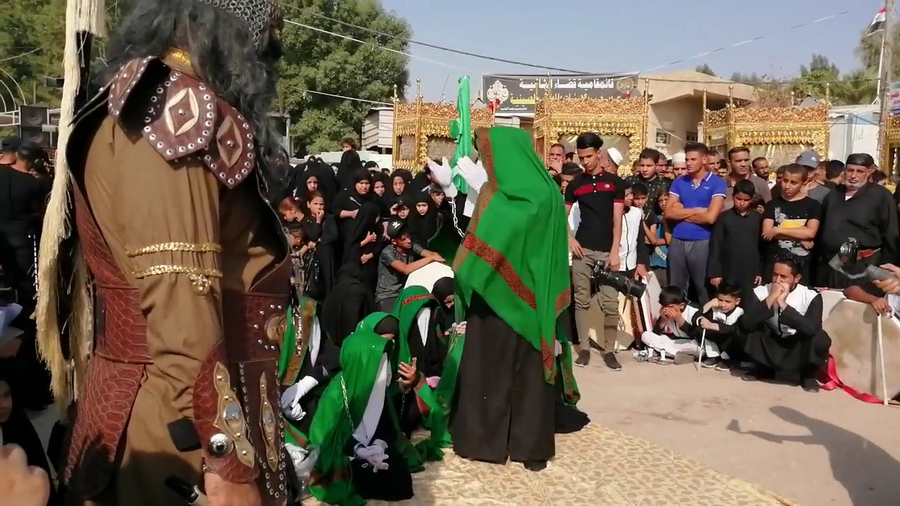 دخول سبايا ال بيت محمد ع إلى الشام و استشهاد السيدة رقية ع مواكب قضاء الشامية الديوانية