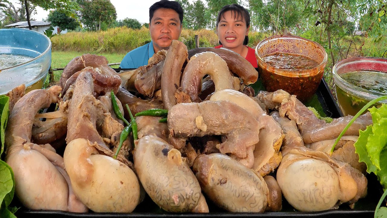 ตัวเดียวอันเดียววัว พร้อมไข่พวงขาวๆ จ้ำน้ำจิ้มรสแซ่บๆ