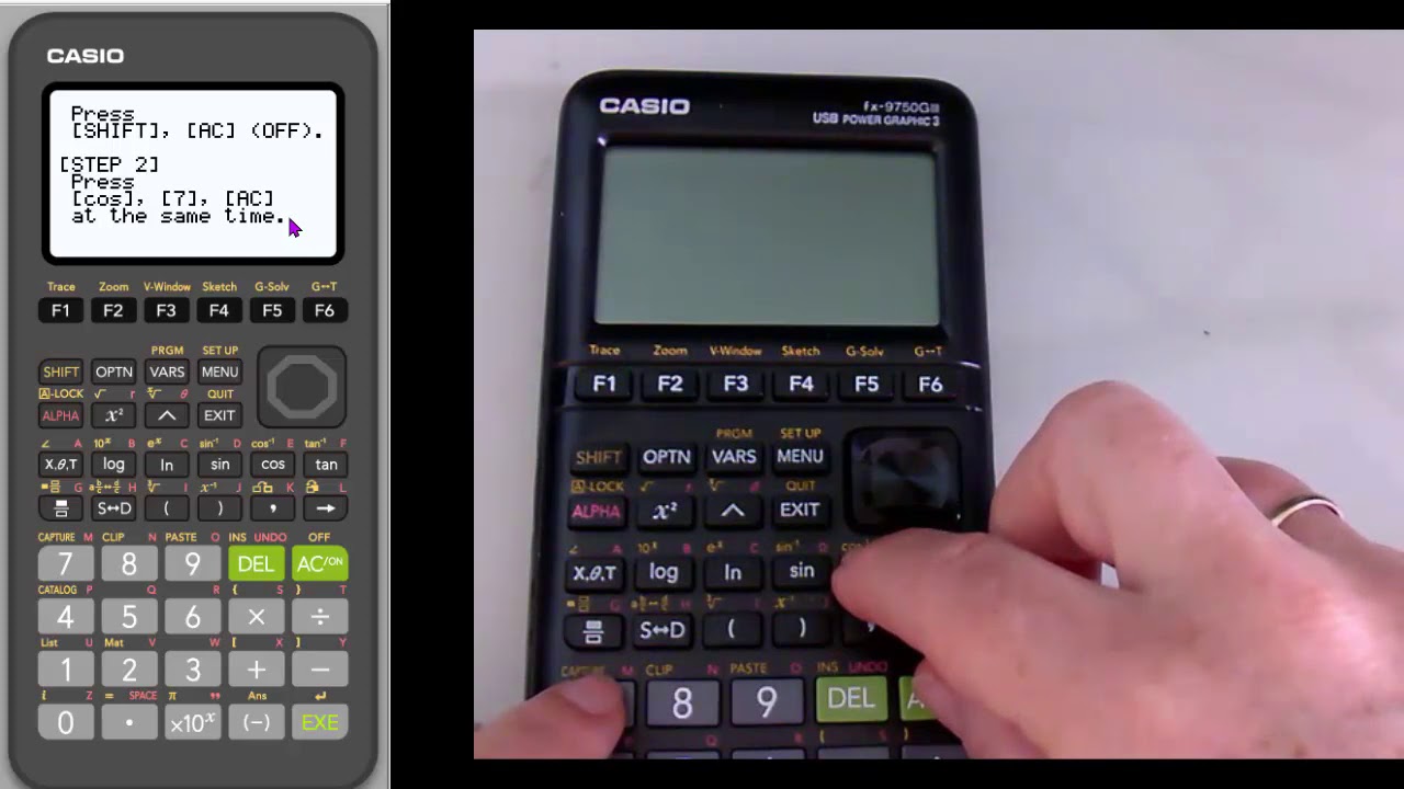fx-9750GIII: Putting Calculator Into Exam Mode (See NOTE in description!)