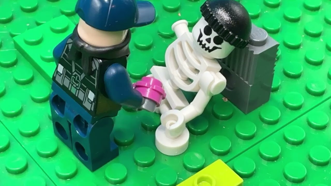 Dinosaur capture a Lego Jurassic world stop-motion short film