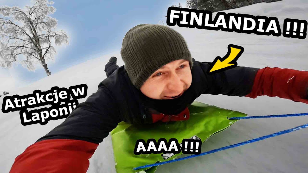 Ślizgawka w Finlandii !!! - Chodzę po Lesie w Rakietach Śnieżnych i Jeżdżę na Fińskich Sankach! 