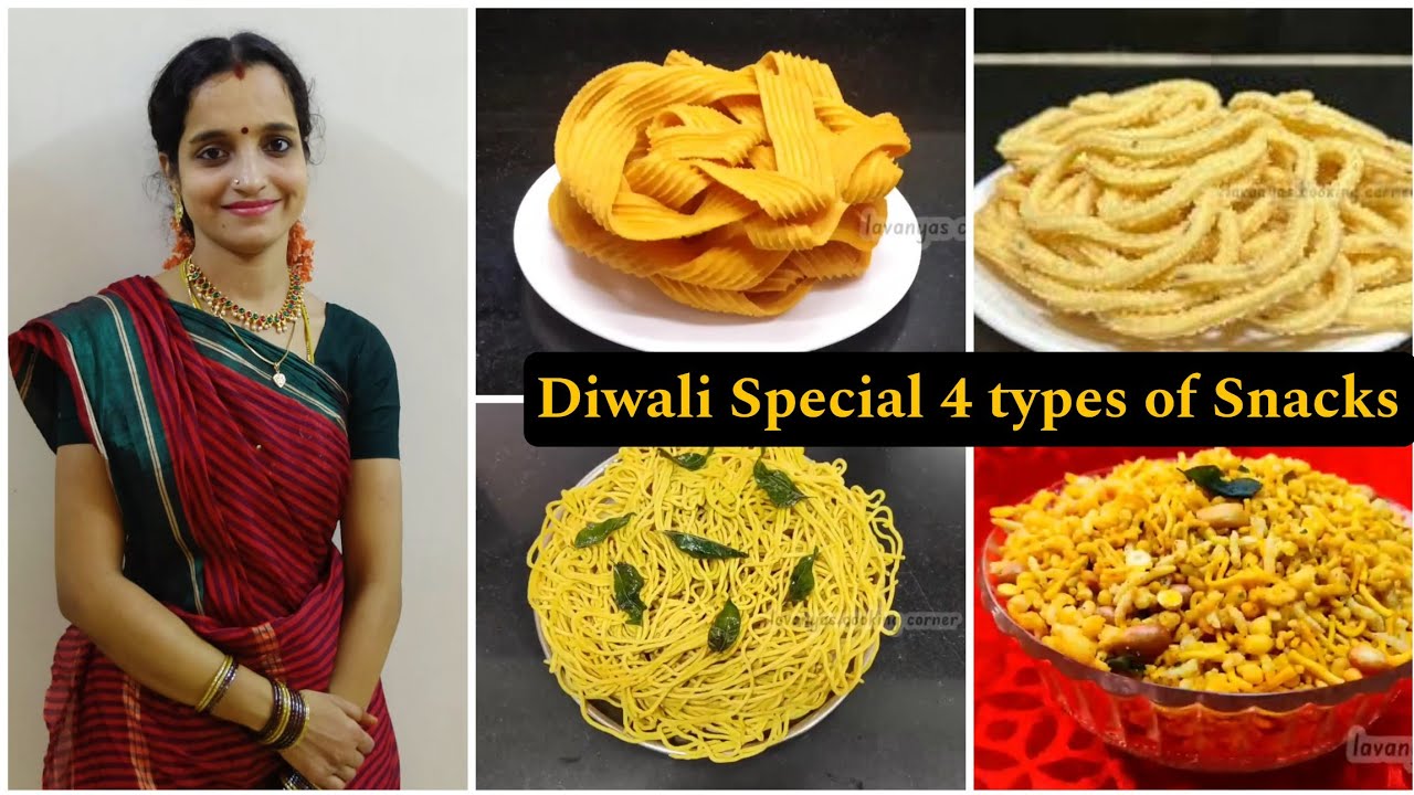 4 விதமான தீபாவளி பலகாரம்👌 ஈஸியான செய்முறையில் | 4 Easy Diwali Snacks Recipe in Tamil | Diwali Snacks