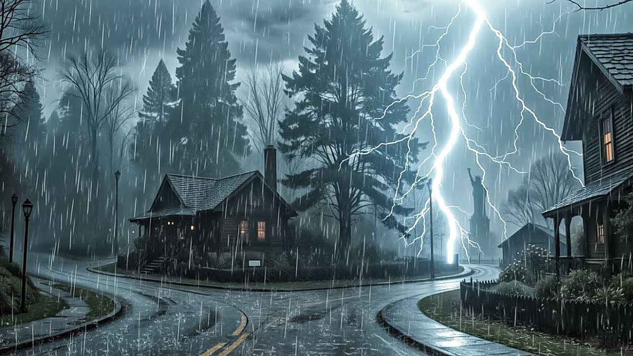 Rain Sounds for Sleeping | Fall Asleep Fast with Deep Thunderstorm Ambience | Night Relaxation