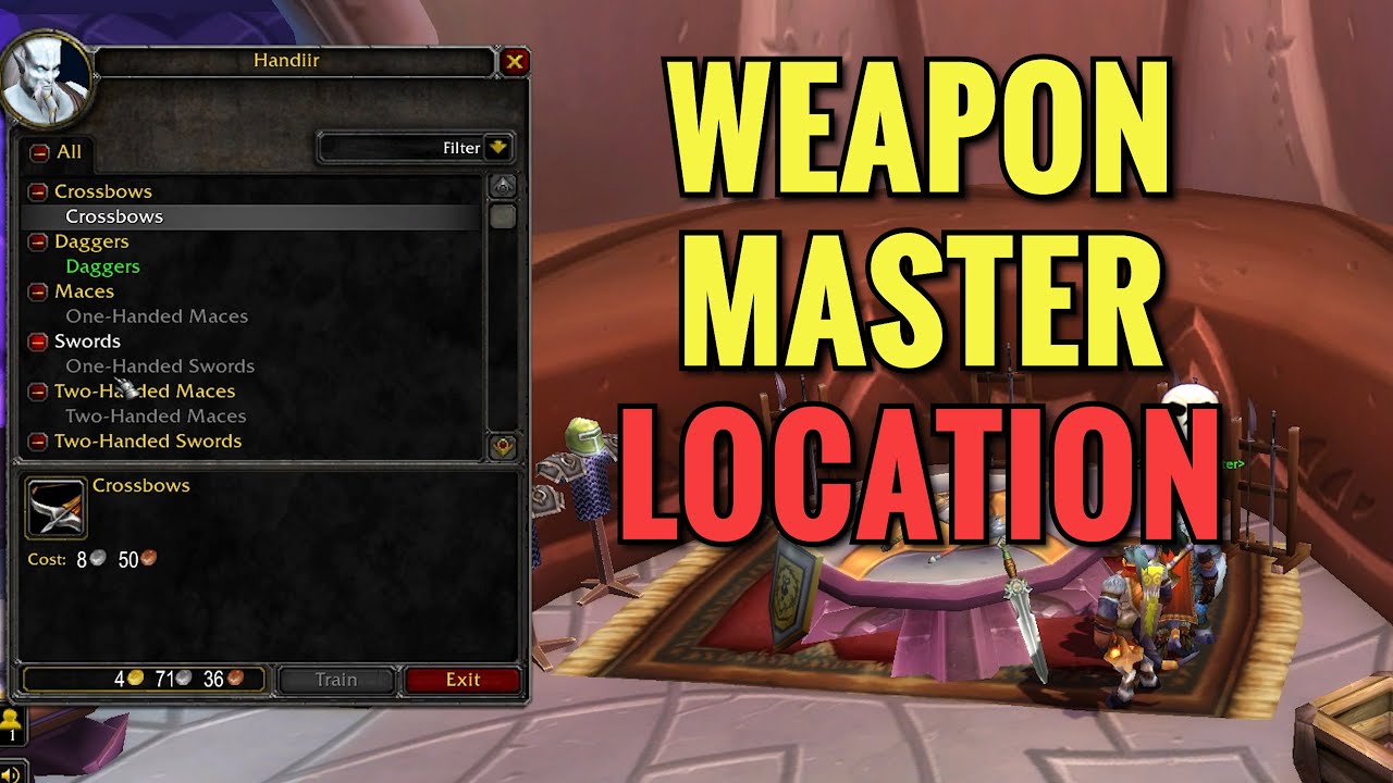 Exodar Weapon Master Location (Train 2H Maces, 1H Maces) - WoW TBC