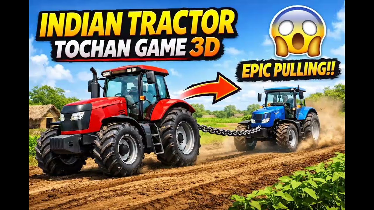 Indian Tractor Tochan Game 3D 🚜 | Tractor Pulling Challenge Android Gameplay