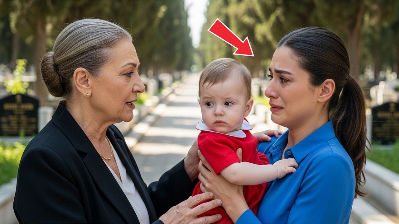 BIR MILYONER KADIN OĞLUNUN MEZARINI ZIYARET EDER VE YANINDA KÜÇÜK BIR KIZLA AĞLAYAN BIR KADIN BULUR…