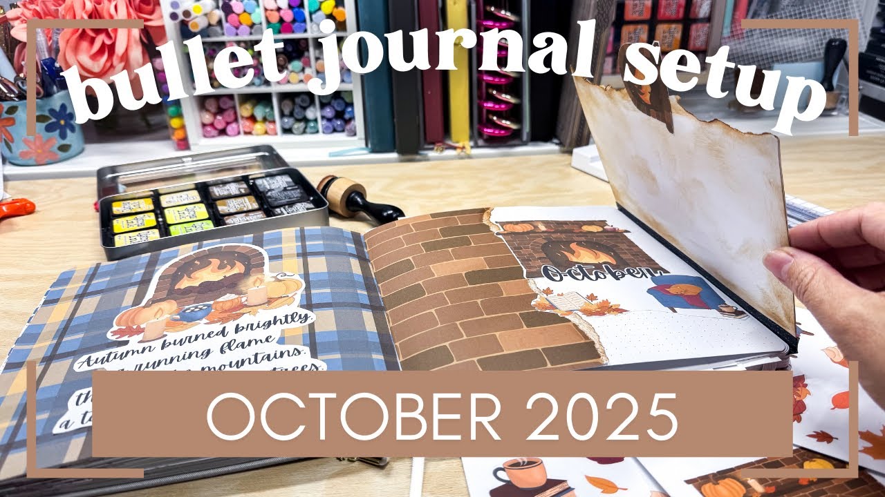 Bullet Journal Setup October 2025 [Interactive Pages and Dutch Doors - Part 1]