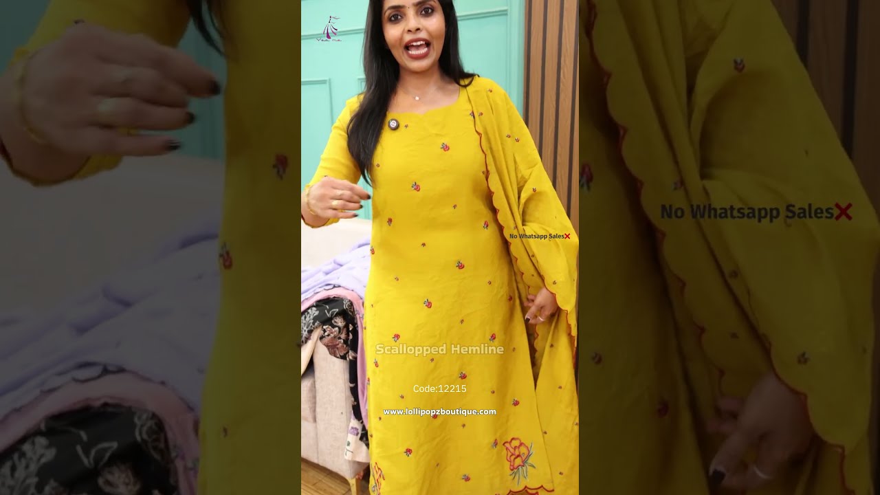 Yeame Embroidered Mul Chanderi Kurta Set With DupattaProduct Code : 12215