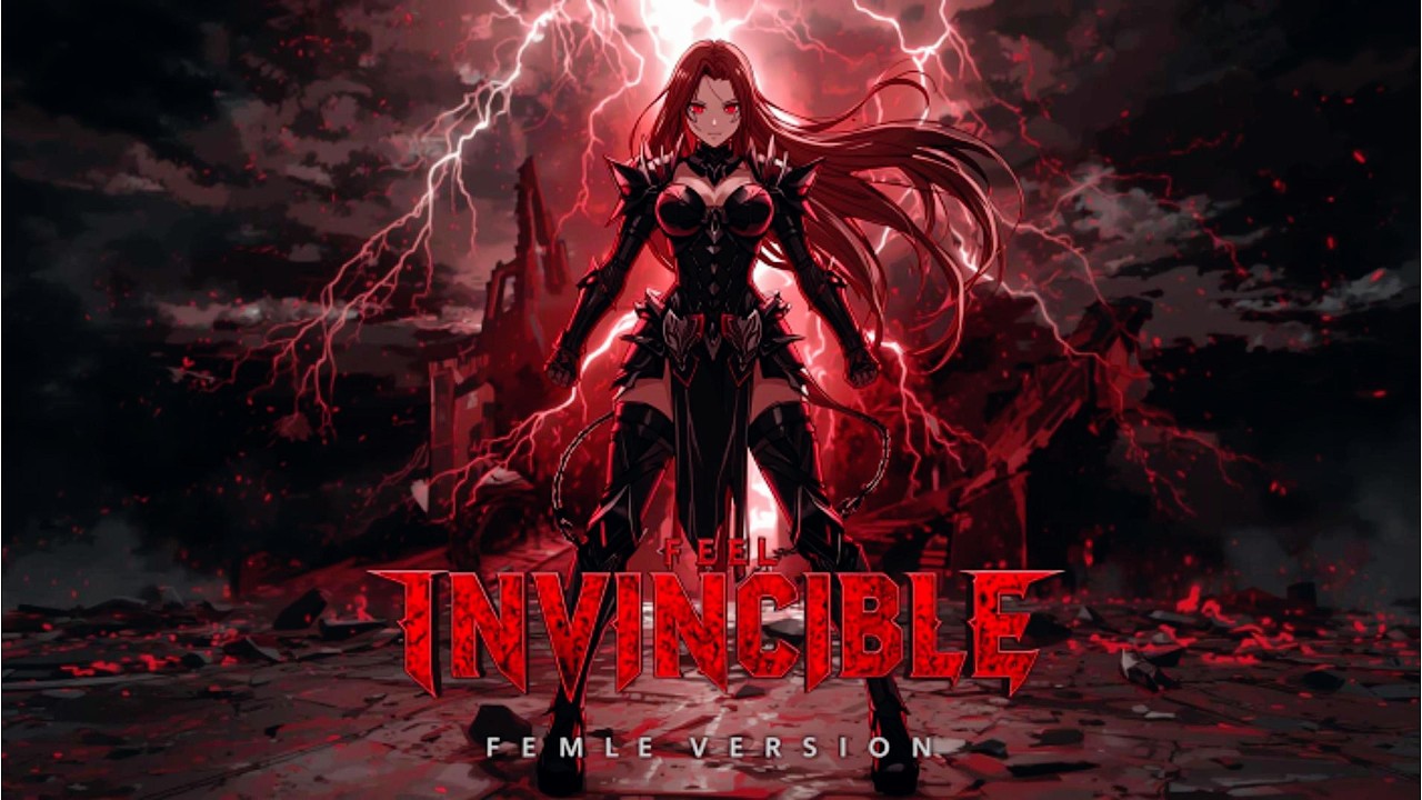 Feel Invincible (Female Version) | Epic Metal Nightcore | Powerful Female Vocals | Motivation Song