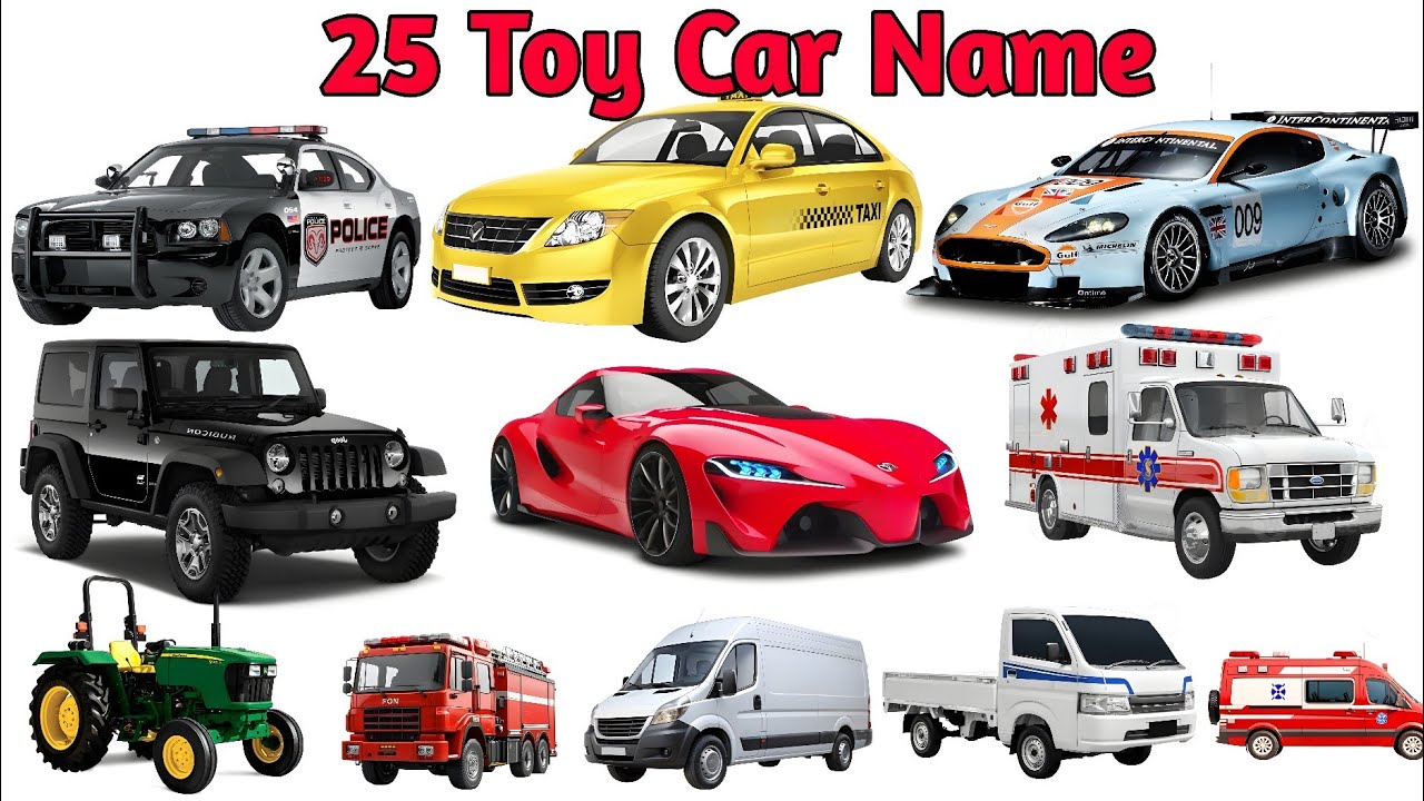बच्चों के लिए 25 वाहनों के नाम | Nursery LKG UKG Educational Video | 25  Vehicles Name for kids