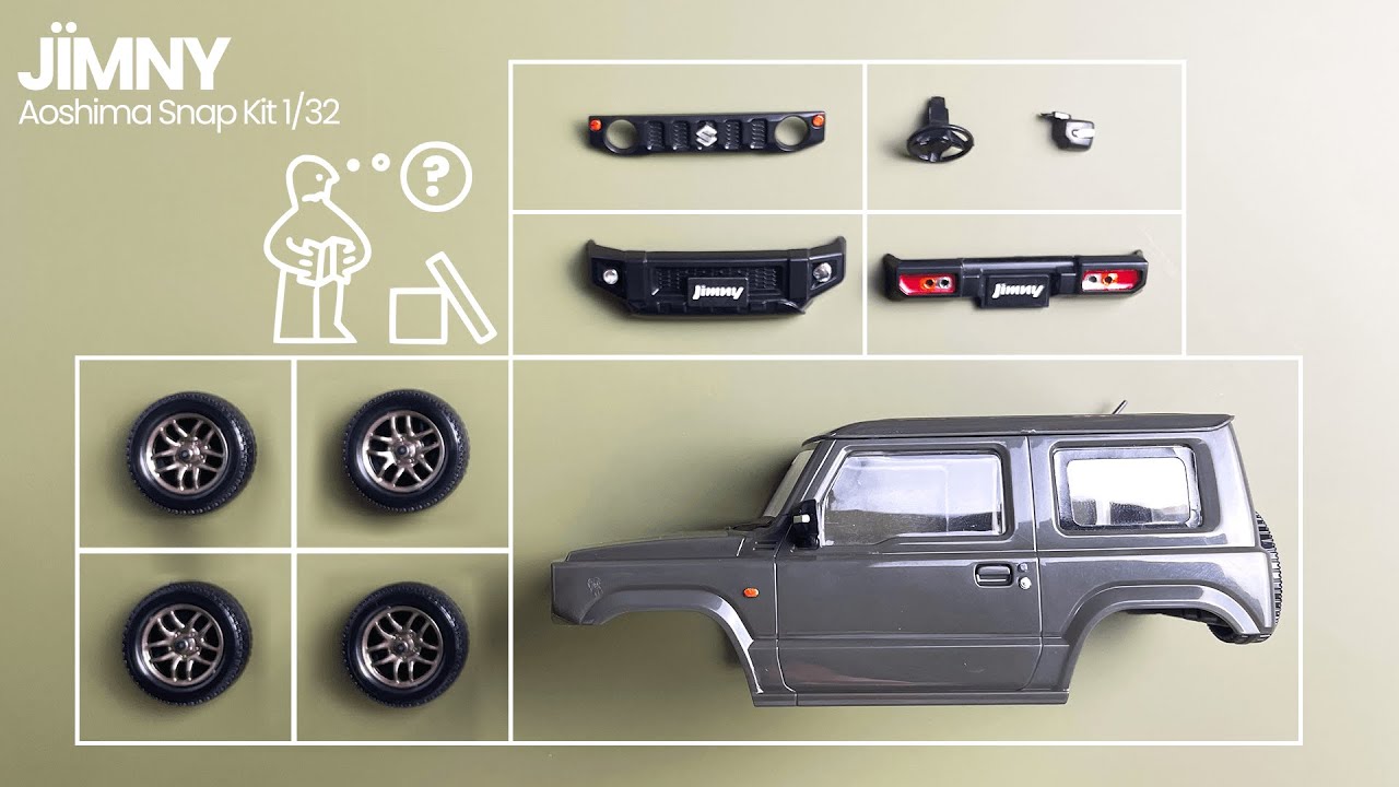 Suzuki Jimny Aoshima Snap Kit 1/32 | No Glue Car Model Kit | Satisfying Build Plamo  | ASMR