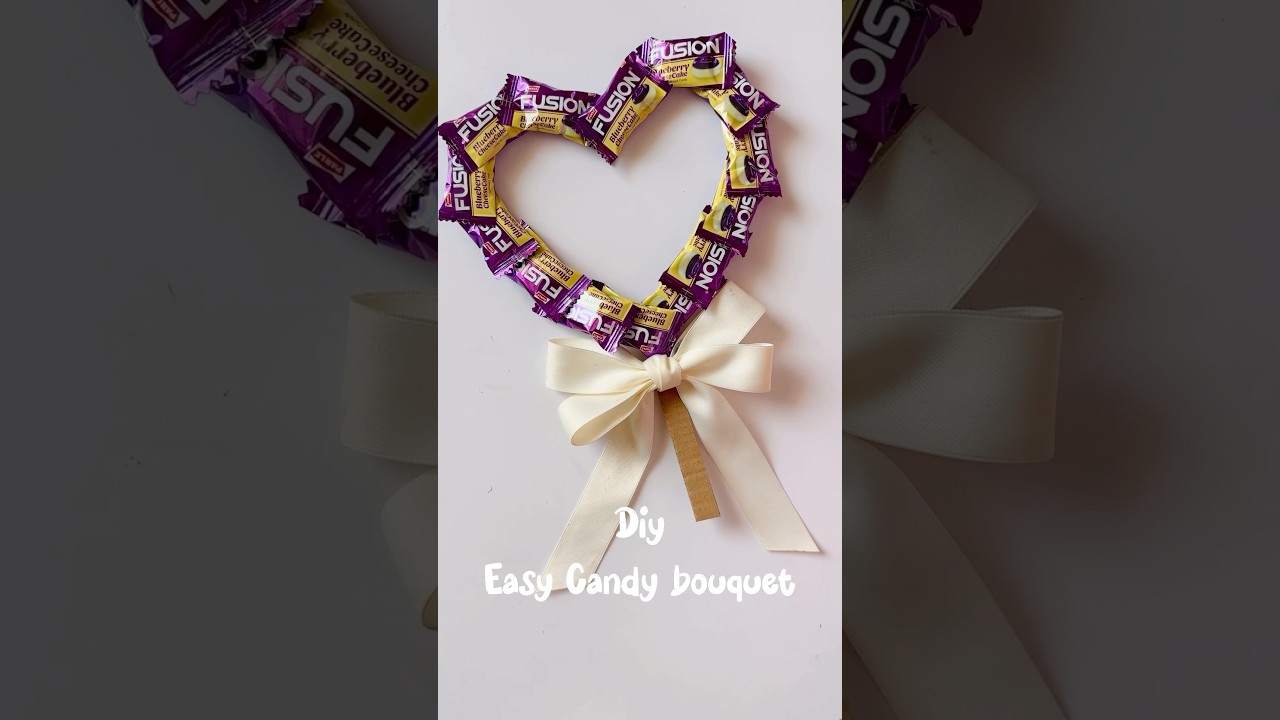 DIY easy candy bouquet #diy #gift #papercrafts #crafts #candybouquet #giftideas