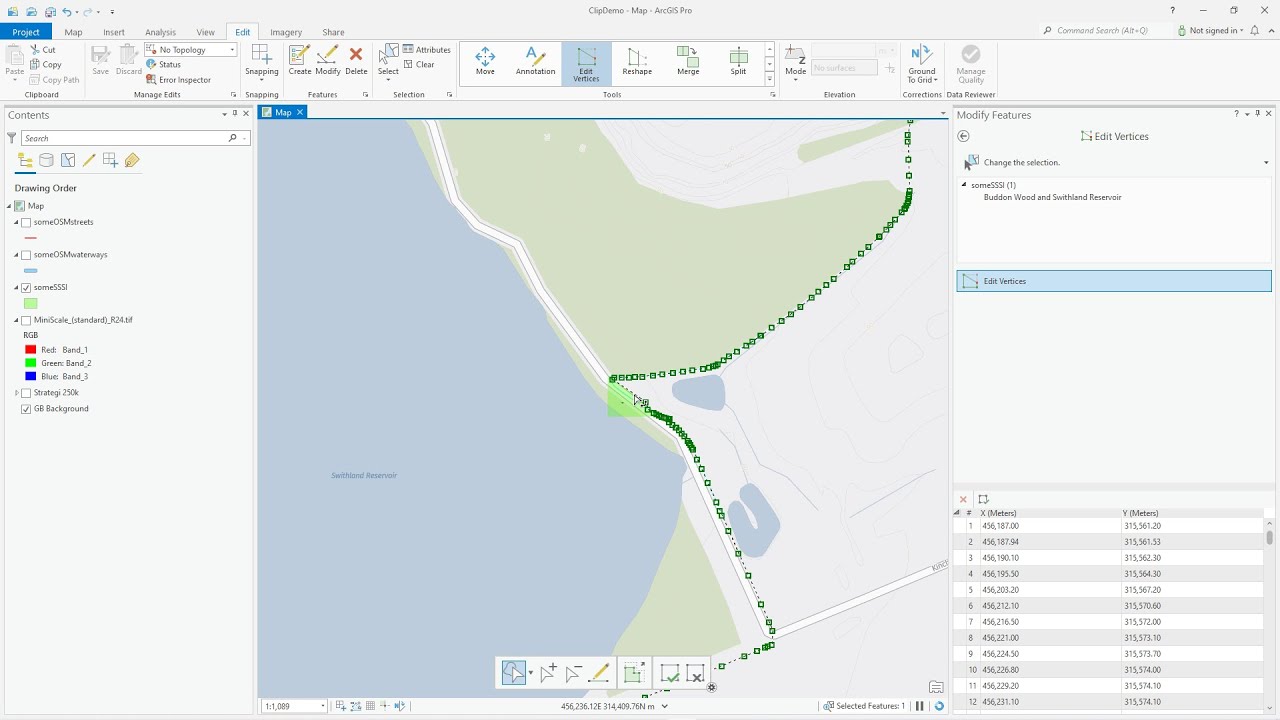 ArcGIS Pro Edit Vertices &  Reshape