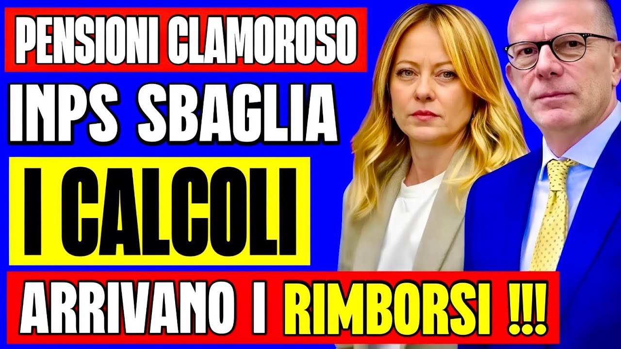 PENSIONI CLAMOROSO ULTIM'ORA 👉 INPS SBAGLIA DI NUOVO I CALCOLI! ARRIVANO I RIMBORSI AI PENSIONATI📄💰