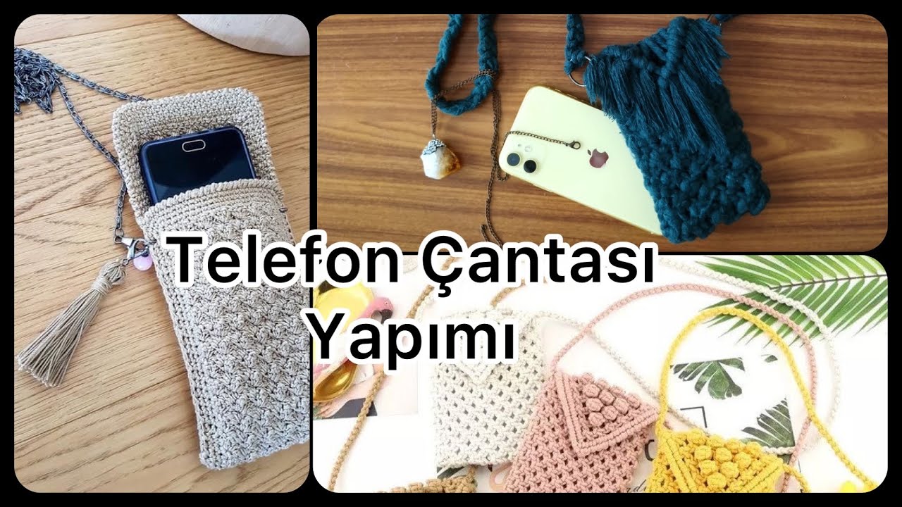 MAKROME TELEFON ÇANTASI YAPIMI DİY | Yürüyüş Çantası Kendin Yap | Simple Macrame Mobile Pulse