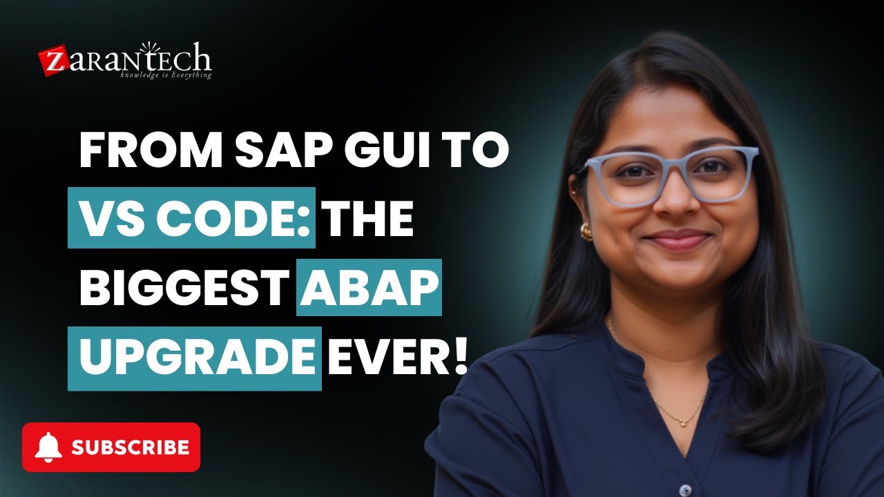 From SAP GUI to VS Code: The Biggest ABAP Upgrade Ever! | ZaranTech