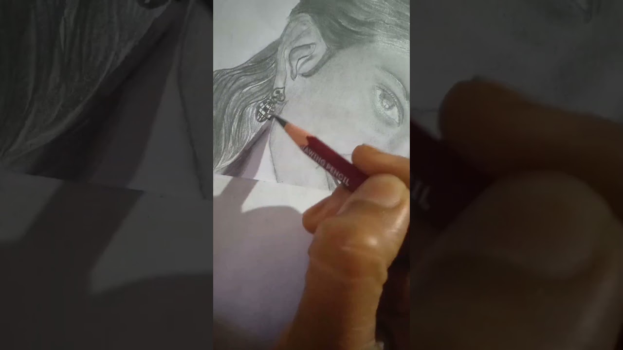 I just tried to draw South Indian actress Sai Pallavi's picture #art #sketch #saipallavi @sketch