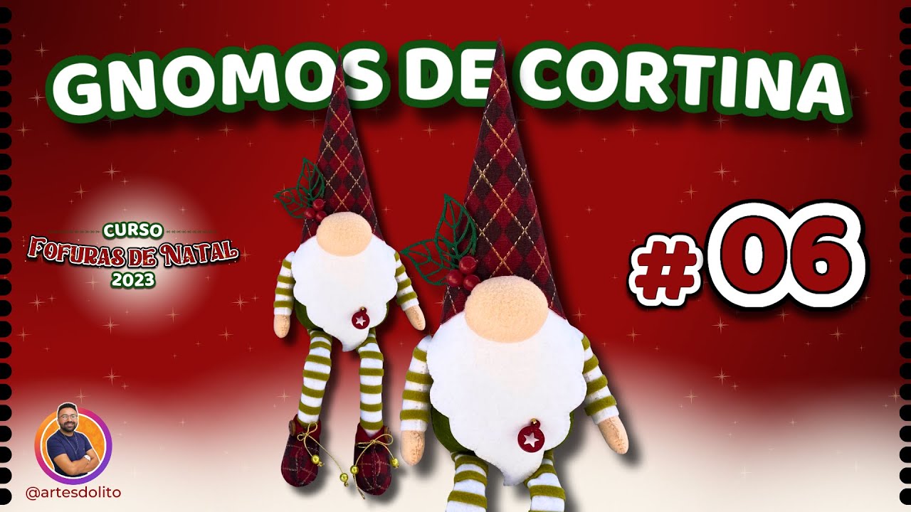 AULA 06 | FOFURAS DE NATAL 2023: Gnomos para cortina
